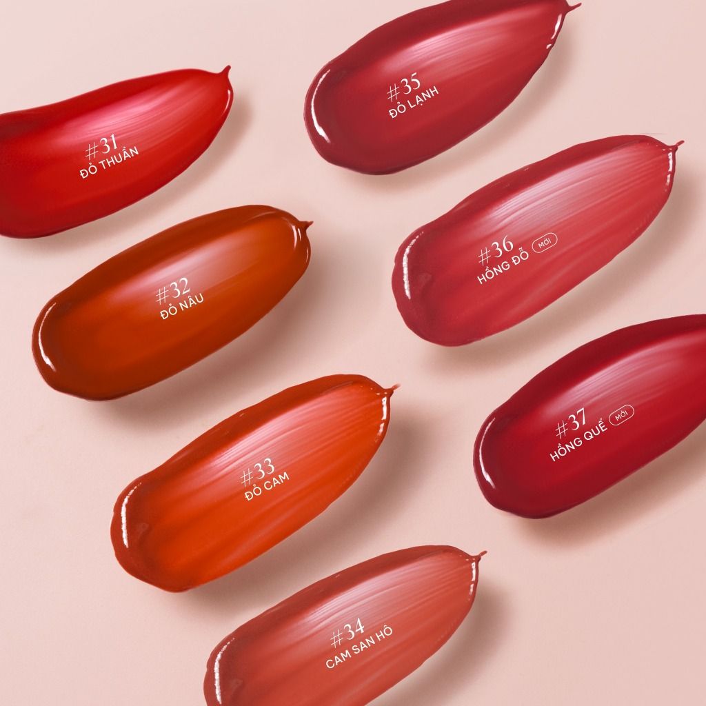 Son Kem Nhung Cỏ Mềm Lì Mượt Không Silicone An Toàn Từ Thiên Nhiên (3ml) #33 - Đỏ cam [HSD 23/8/2025]