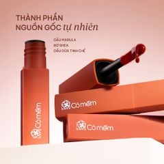 Son Kem Nhung Cỏ Mềm Lì Mượt Không Silicone An Toàn Từ Thiên Nhiên (3ml) #33 - Đỏ cam [HSD 23/8/2025]