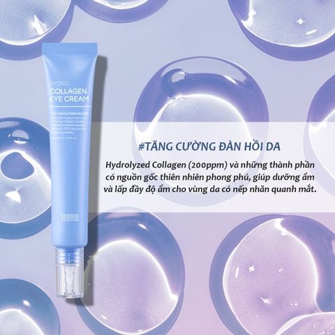 [HSD 15/3/2025] Kem Mắt Tenzero Hydro Collagen Eye Cream cấp ẩm, sáng da, giảm mờ nếp nhăn 30ml