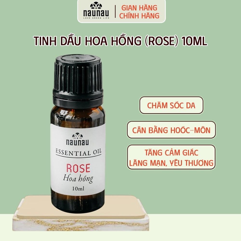 Tinh dầu Hoa hồng (Rose) 10ml giúp sáng da, se khít lỗ chân lông, hương hoa hồng ngọt ngào lãng mạn