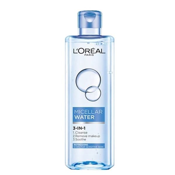 Nước Tẩy Trang Loreal Micellar Water Refreshing 3in1 Tươi Mát Cho Da Dầu Hỗn Hợp 400ml