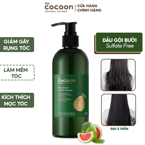 COCOON Dầu gội bưởi giảm gãy rụng & làm mềm tóc không sulfate 500ML