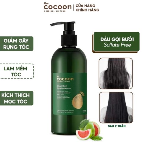 COCOON Dầu gội bưởi giảm gãy rụng & làm mềm tóc không sulfate 500ML