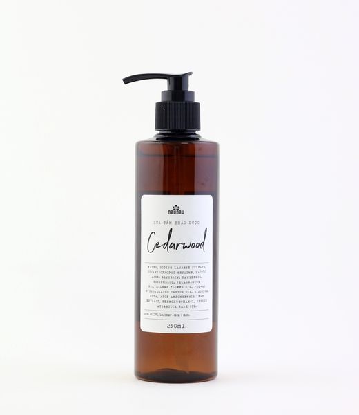 Sữa tắm thảo dược NauNau Cedarwood (250ml) giúp xua tan mệt mỏi, tinh thần sảng khoái, phấn chấn