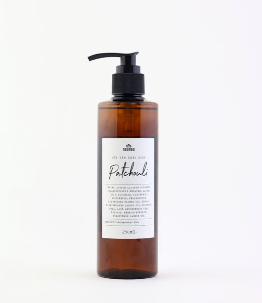Sữa tắm thảo dược NauNau Patchouli 250ml thơm mùi gỗ ấm áp và nồng nàn, giảm căng thẳng mệt mỏi
