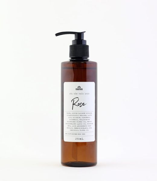 Sữa tắm thảo dược NauNau Rose 250ml hương hoa hồng ngọt ngào