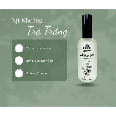 Xịt khoáng NauNau White Tea Facial Mist 100ml cấp ẩm làm dịu da tức thì