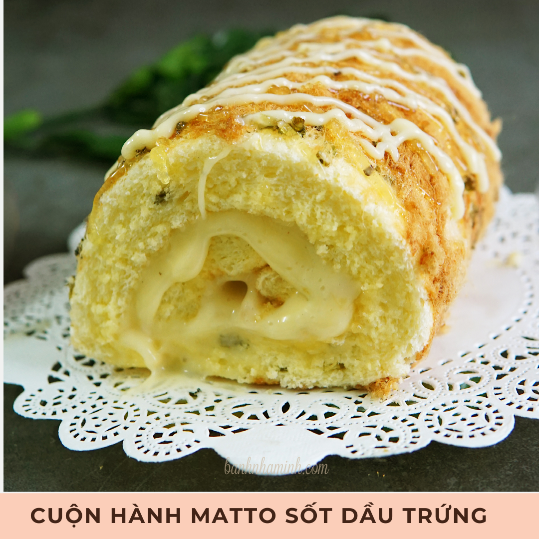  Cuộn Bông Lan Trứng Muối Hành sốt dầu trứng 