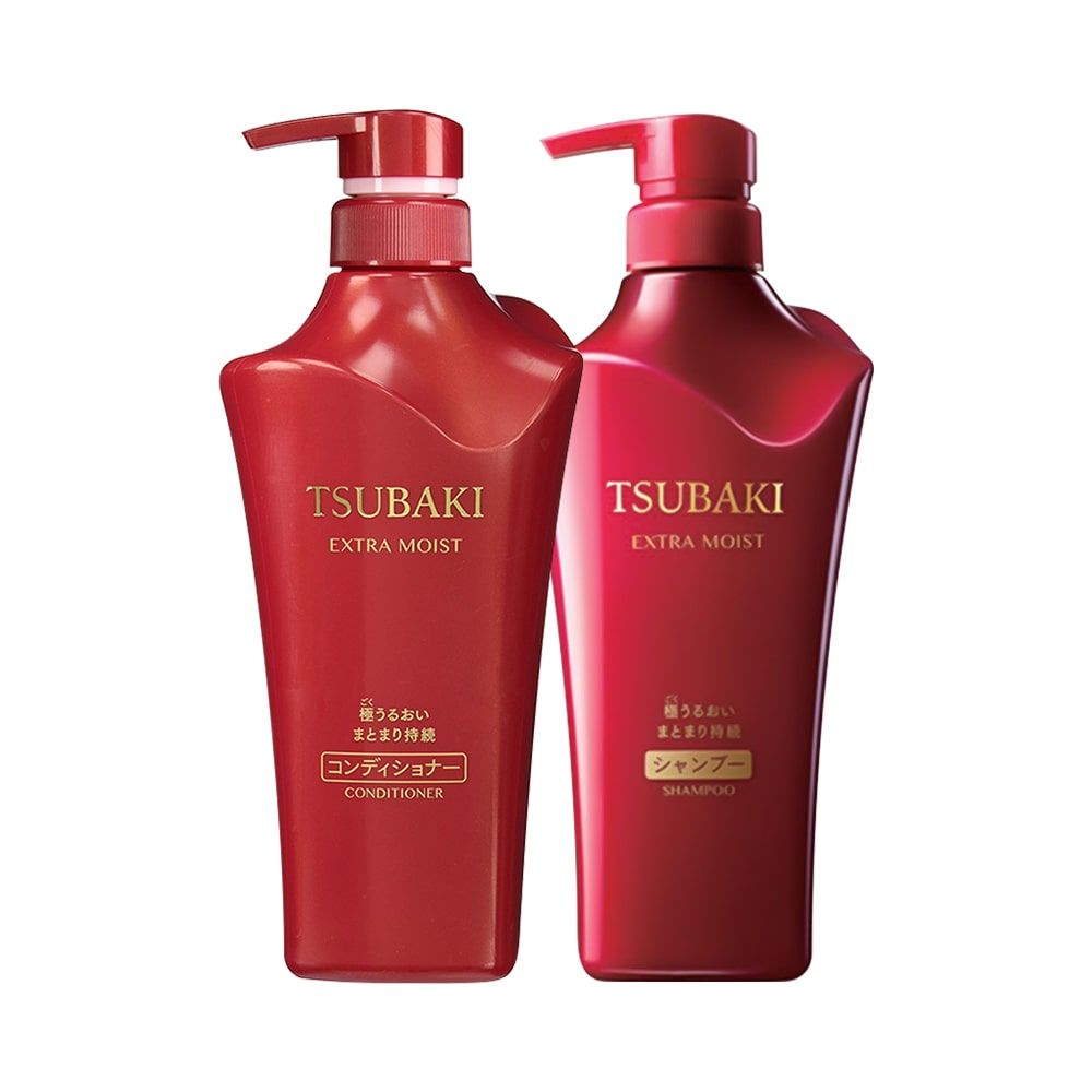 Bộ dầu gội và dầu xả siêu cấp ẩm Tsubaki Extra Moist Shampoo 500ml