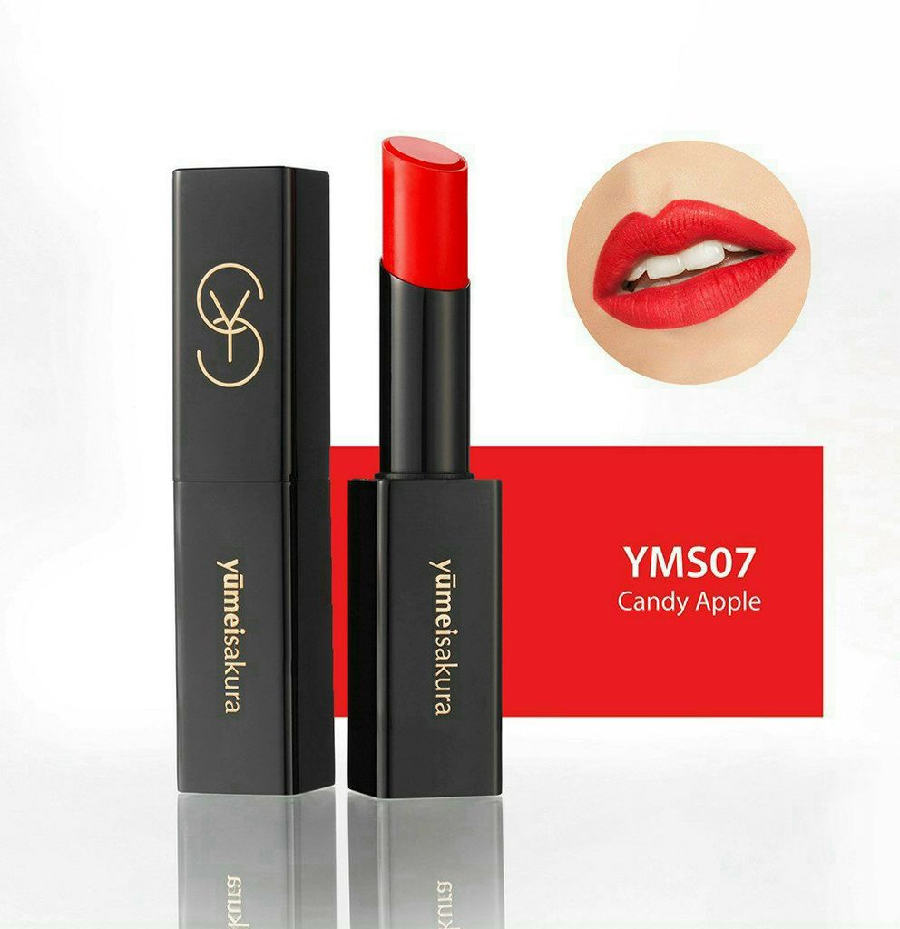 Son thỏi lì Matte Revolution Yumeisakura YMS07 - Candy Apple - Đỏ Cam