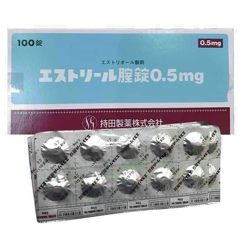 Viên đặt âm đạo Estoril 0.5mg vỉ 10 viên Nhật - Chữa viêm, se khít