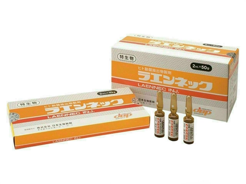 Tế bào gốc nhau thai tươi Nhật Bản Laennec Placenta Injection 2ml x50 ống