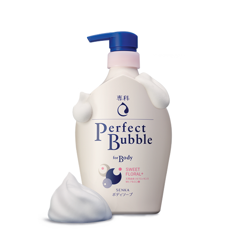 Sữa tắm Senka Perfect Bubble For Body SWeet Floral+ 500ml – Hương hoa hồng và đinh hương