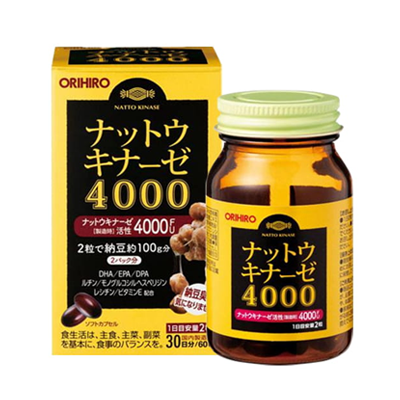 Viên uống hỗ trợ điều trị đột quỵ Nattokinase 4000 FU Orihiro