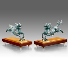 Tượng Kỳ Lân Xanh Bằng Đồng