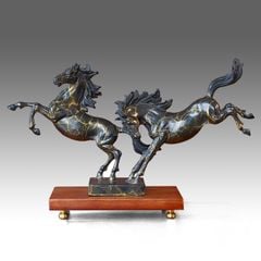 Tượng Đồng Ngựa Đôi Song Mã