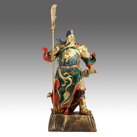 Tượng Quan Công Cầm Đao Bằng Đồng - Uy Nghi Trấn Trạch