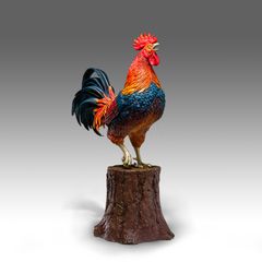 Tượng Gà Trống Gáy Bằng Đồng