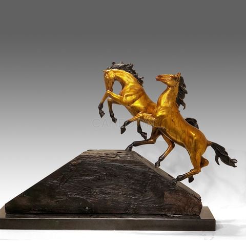 Tượng Đồng Phong Thuỷ Ngựa Mã Đáo Song Hành