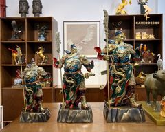 Tượng Quan Công Cầm Đao Bằng Đồng - Uy Nghi Trấn Trạch