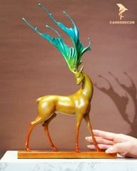 Tượng Hươu Sừng Nước Phong Cách Bằng Đồng - Cao Cấp
