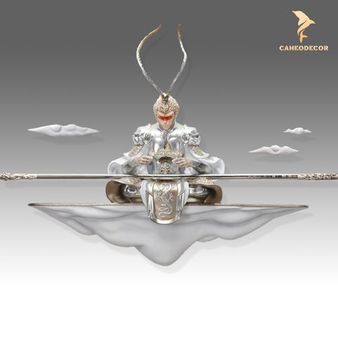 Tranh Phù Điêu 3D Tôn Ngộ Không Ngồi Thiền - Tĩnh Tại