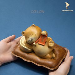 Tượng Đồng Mèo Thần Tài - Mèo Tài Lộc