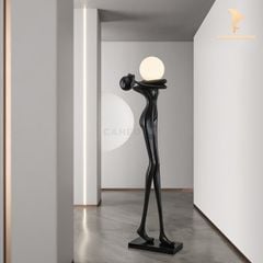 Tượng Đèn Trang Trí - Cô Gái Ôm Đèn
