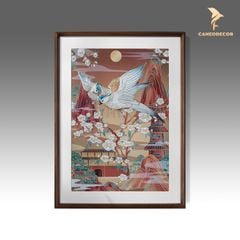 Tranh Đồng Hỷ Thước Đăng Mai - Tin Vui May Mắn