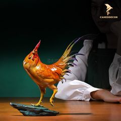 Tượng Gà Trống May Mắn Bằng Đồng - Cao Cấp