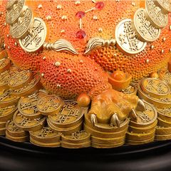 Tượng Phong Thuỷ Thiềm Thừ Cóc Ba Chân Ngậm Tiền Bằng Đồng