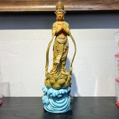 Tượng Quan Thế Âm Chắp Tay Bằng Đồng