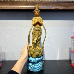 Tượng Quan Thế Âm Chắp Tay Bằng Đồng