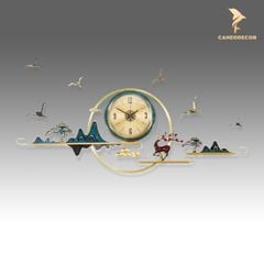 Đồng Hồ Hươu Trường Thọ Bằng Đồng