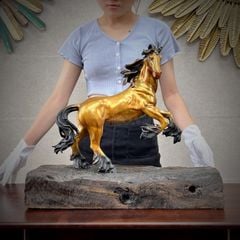 Tượng Ngựa Hí Bằng Đồng - Nhất Mã