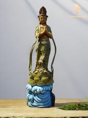 Tượng Quan Thế Âm Chắp Tay Bằng Đồng