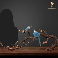 Tượng Đôi Chim Hỷ Tước Bằng Đồng - Cao Cấp