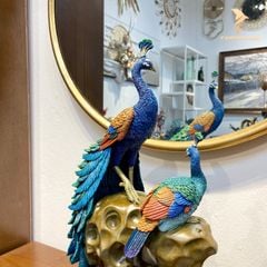Lục Khổng Tước - Đôi Chim Công Uyên Ương Bằng Đồng