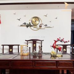 Đồng Hồ Hươu Trường Thọ Bằng Đồng