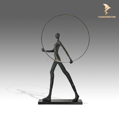 Tượng Đèn Trang Trí - Người Giữ Đèn Tròn