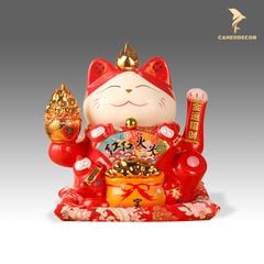 Mèo Thần Tài Vẫy Tay - Chiêu Tài Vượng Lộc (30cm)