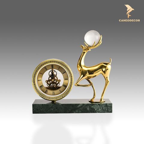Đồng Hồ Để Bàn - Hươu Pha Lê