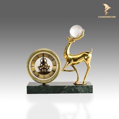 Đồng Hồ Để Bàn - Hươu Pha Lê