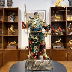 Tượng Quan Công Cầm Đao Bằng Đồng - Uy Nghi Trấn Trạch