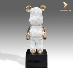 Tượng Gấu Mô Hình Bearbrick Ngọc Trai 80cm