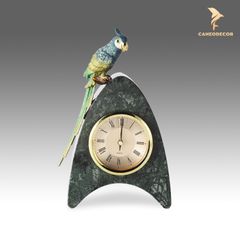Đồng Hồ Trang Trí Để Bàn Hiện Đại - Vẹt Đá Xanh