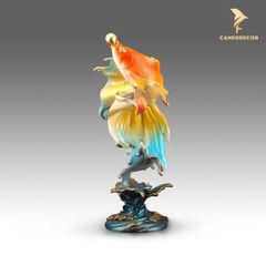 Tượng Cá Chép Ngậm Ngọc Bằng Đồng