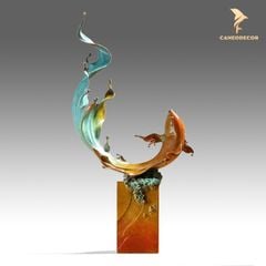 Tượng Đồng Cá Chép Tự Do - Cao Cấp