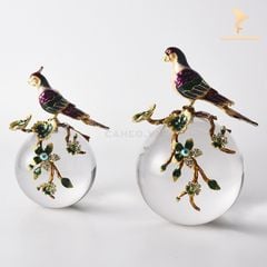 Trang Trí Để Bàn - Chú Vẹt Pha Lê