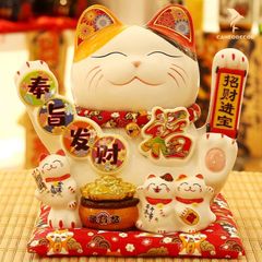 Mèo Thần Tài Vẫy Tay - Lộc Tài Tiến Tới (27cm)
